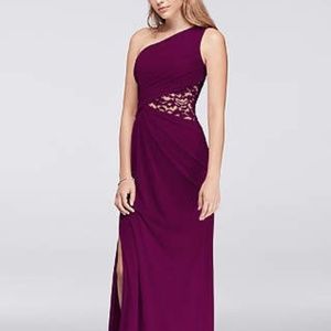 David's Bridal One-Shoulder Bridesmaid Dress